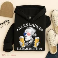 Alexander Hammeredton Alexander Hamilton Beer Drinking Party Hoodie thumb 4