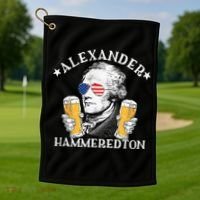 Alexander Hammeredton Alexander Hamilton Beer Drinking Party Golf Towel thumb 1