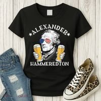 Alexander Hammeredton Alexander Hamilton Beer Drinking Party Women's T-Shirt thumb 3