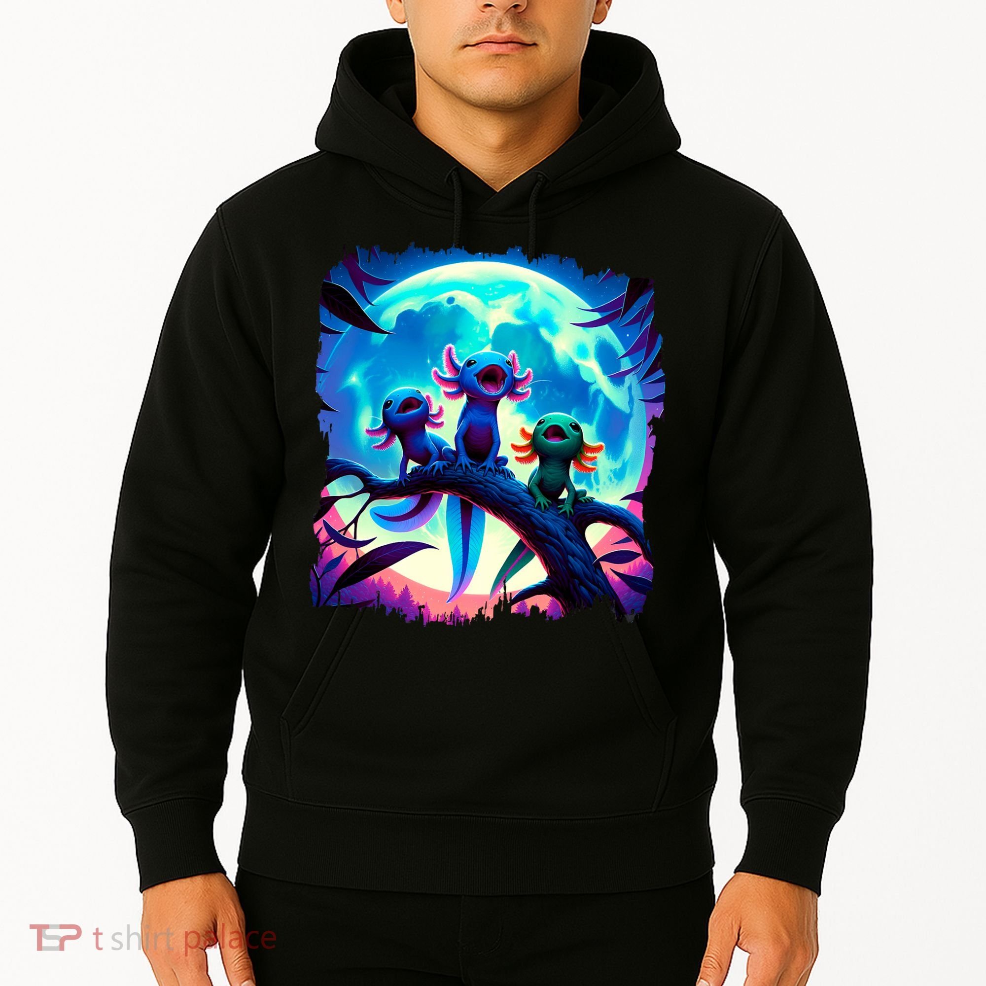 Axolotls Howl At Moon Axolotl Owner Hoodie
