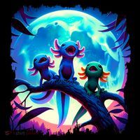 Axolotls Howl At Moon Axolotl Owner Women's Hoodie thumb 2