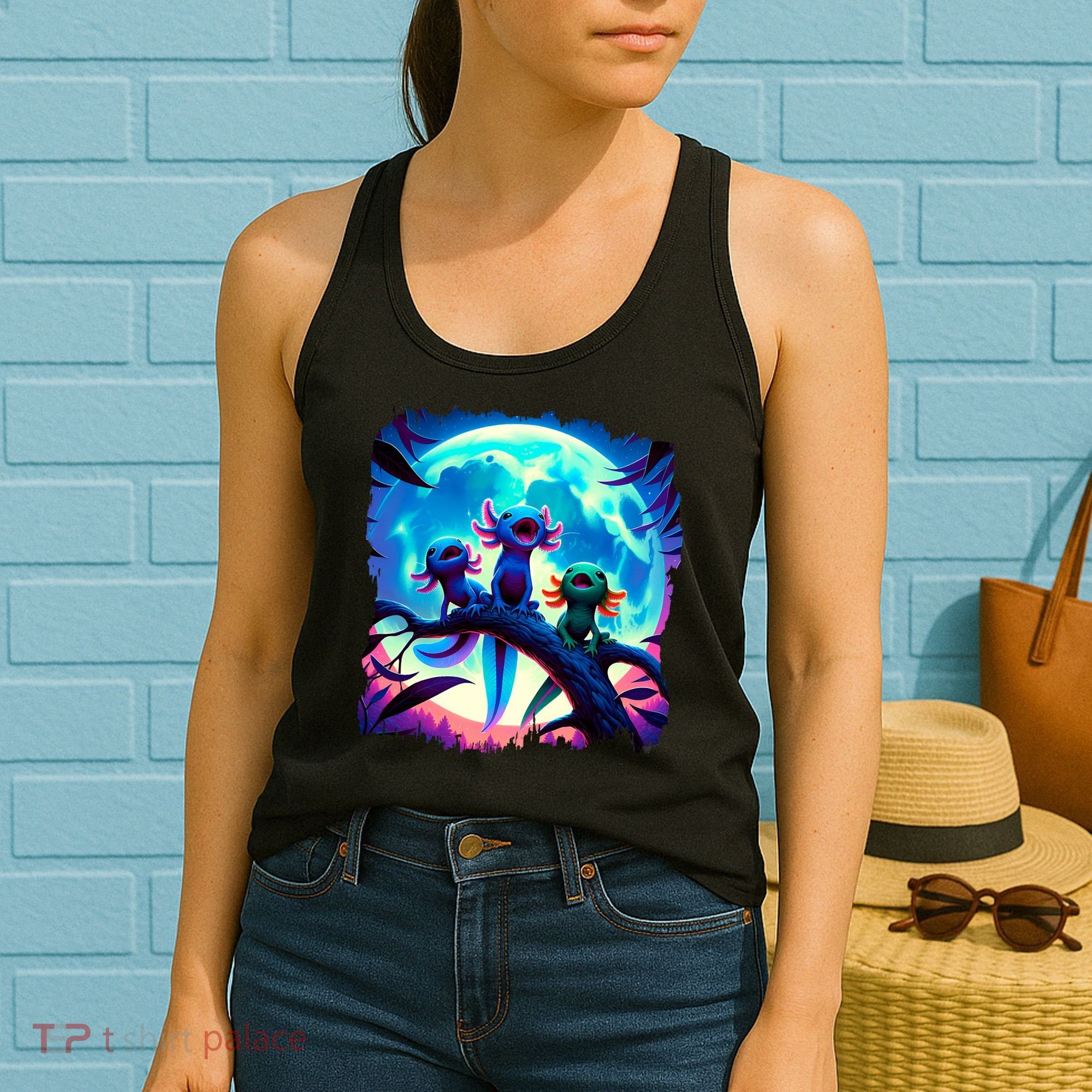 Axolotls Howl At Moon Axolotl Owner Women's Tank Top