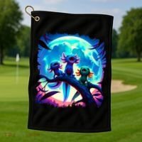 Axolotls Howl At Moon Axolotl Owner Golf Towel thumb 1