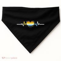 Aroace Heartbeat Aroace Pride USA-Made Doggie Bandana thumb 0