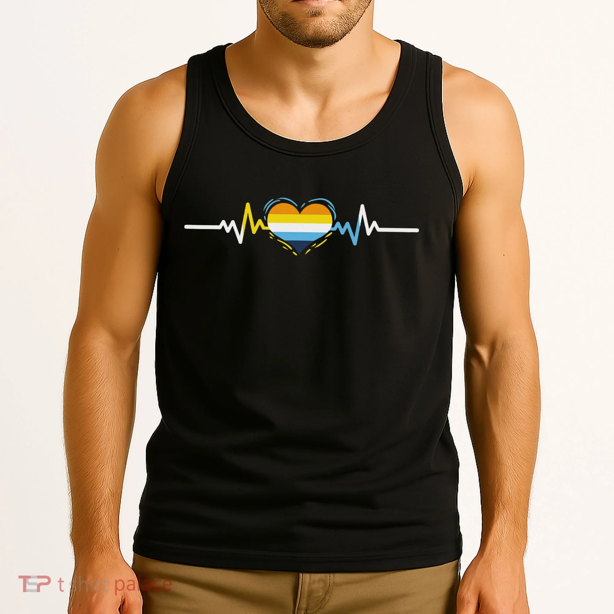 Aroace Heartbeat Aroace Pride Tank Top