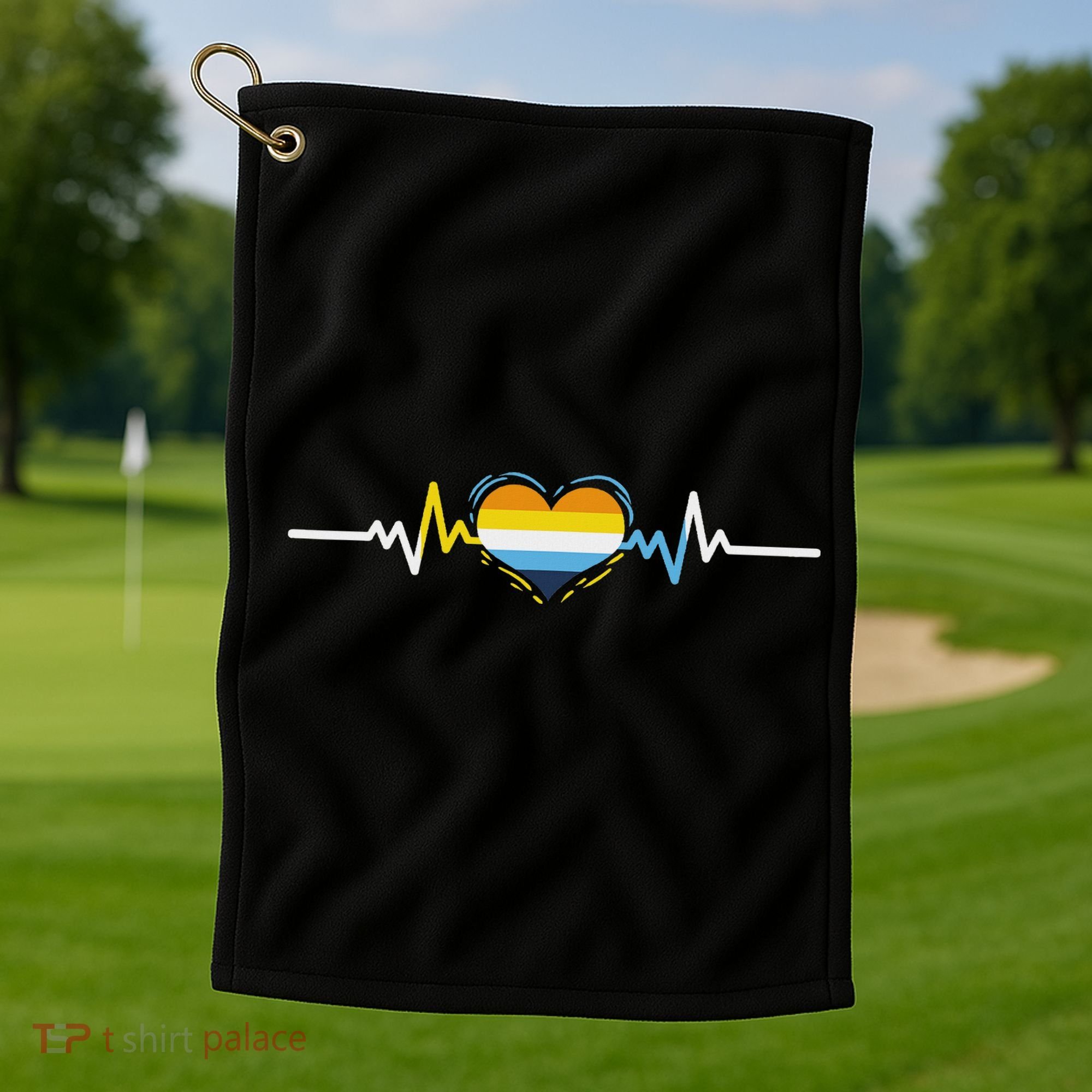Aroace Heartbeat Aroace Pride Golf Towel