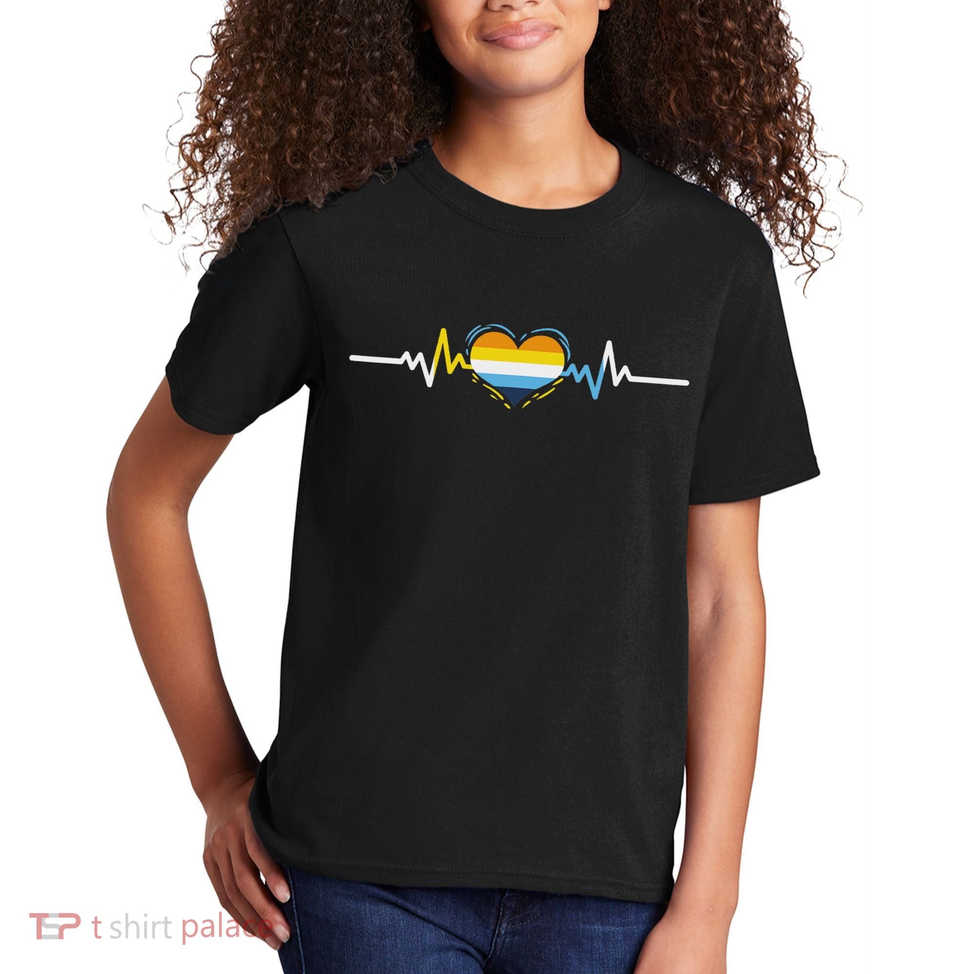 Aroace Heartbeat Aroace Pride Kids T-Shirt