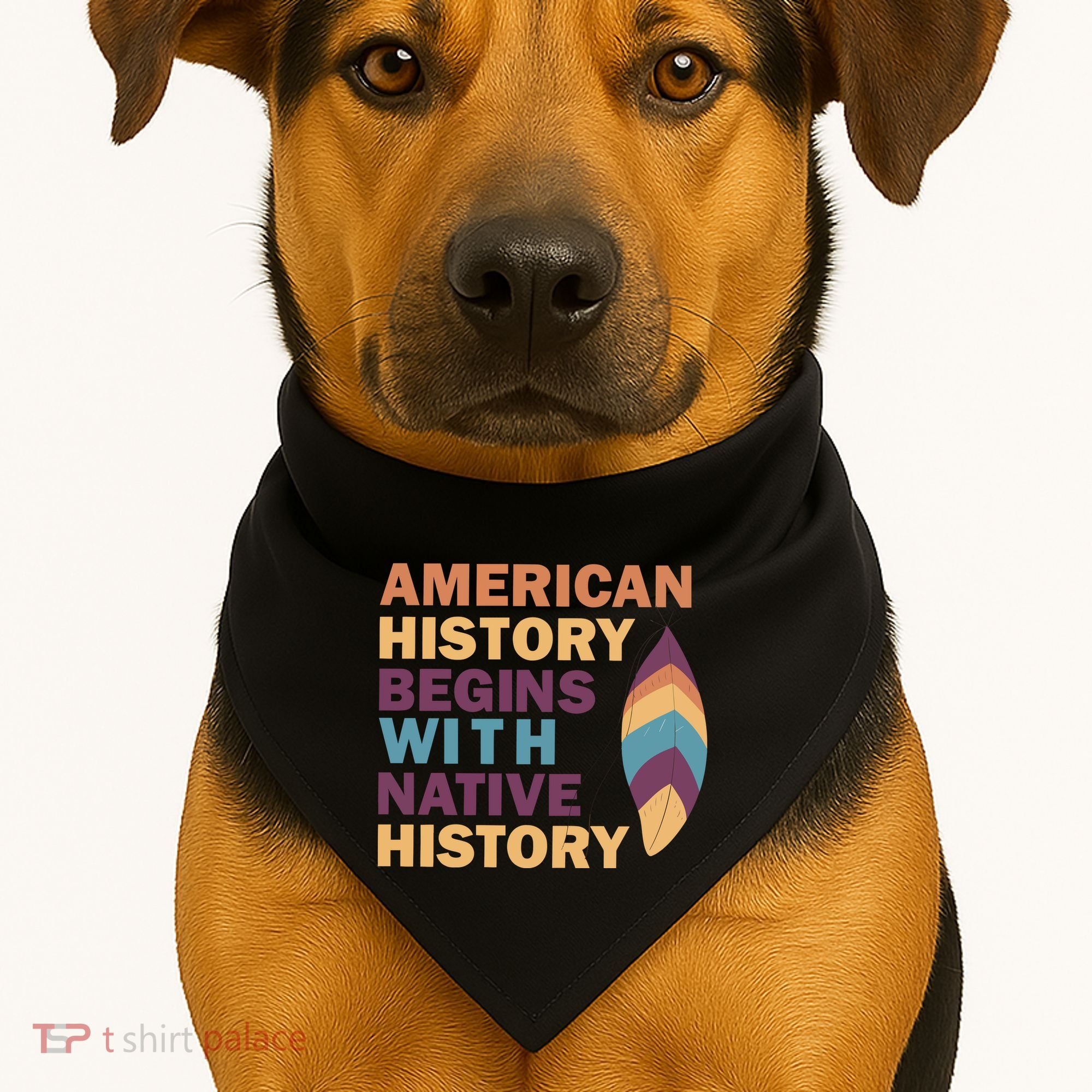 American History Begins With Native History USA-Made Doggie Bandana