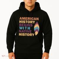 American History Begins With Native History Hoodie thumb 2