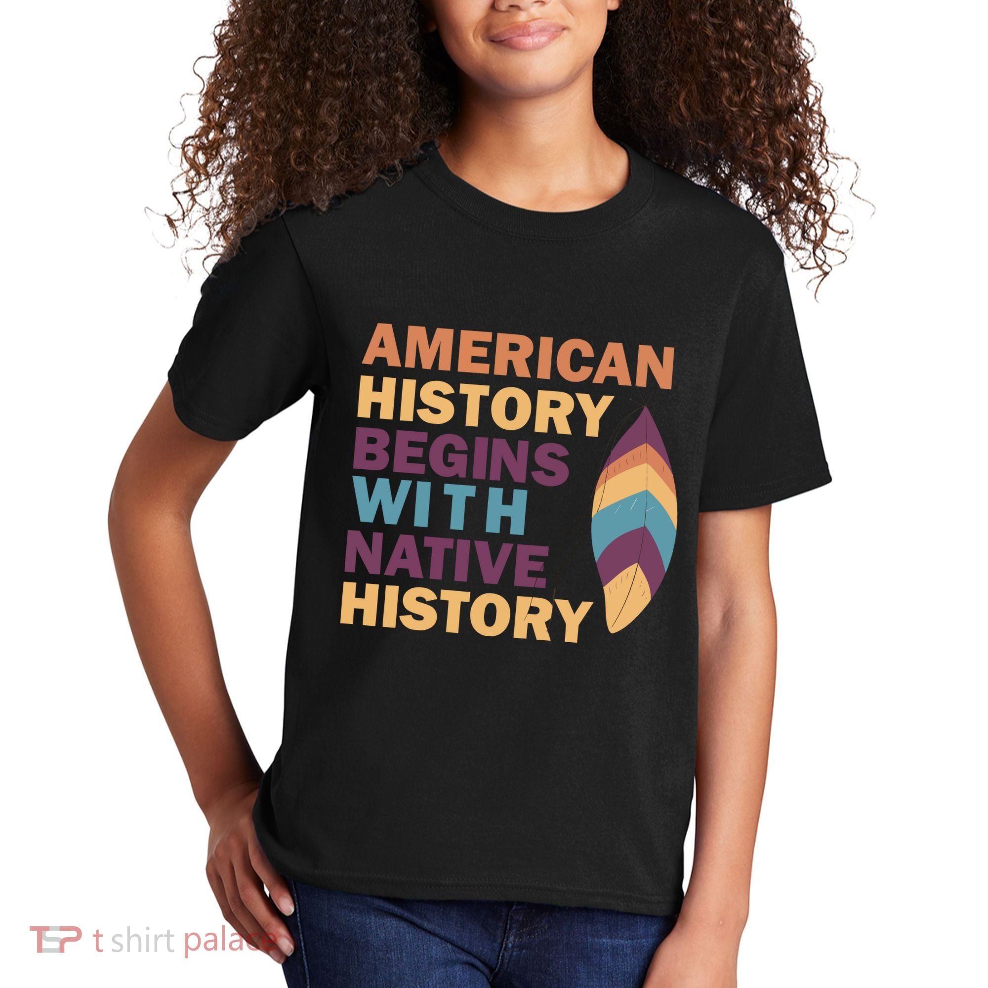 American History Begins With Native History Kids T-Shirt
