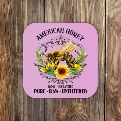 American Honey Bee Funny Beekeeping Gift For Beekeeper Coaster