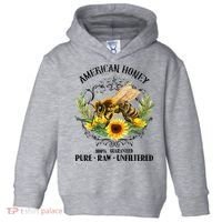 American Honey Bee Funny Beekeeping Gift For Beekeeper Toddler Hoodie thumb 0