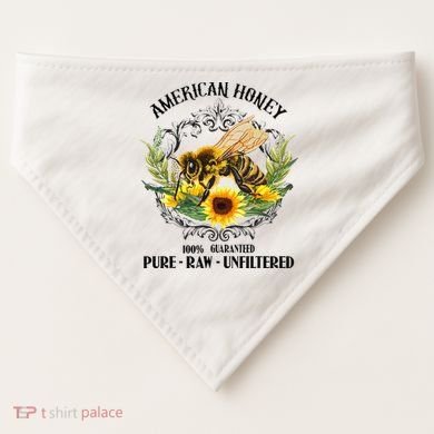 American Honey Bee Funny Beekeeping Gift For Beekeeper USA-Made Doggie Bandana