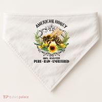 American Honey Bee Funny Beekeeping Gift For Beekeeper USA-Made Doggie Bandana thumb 0