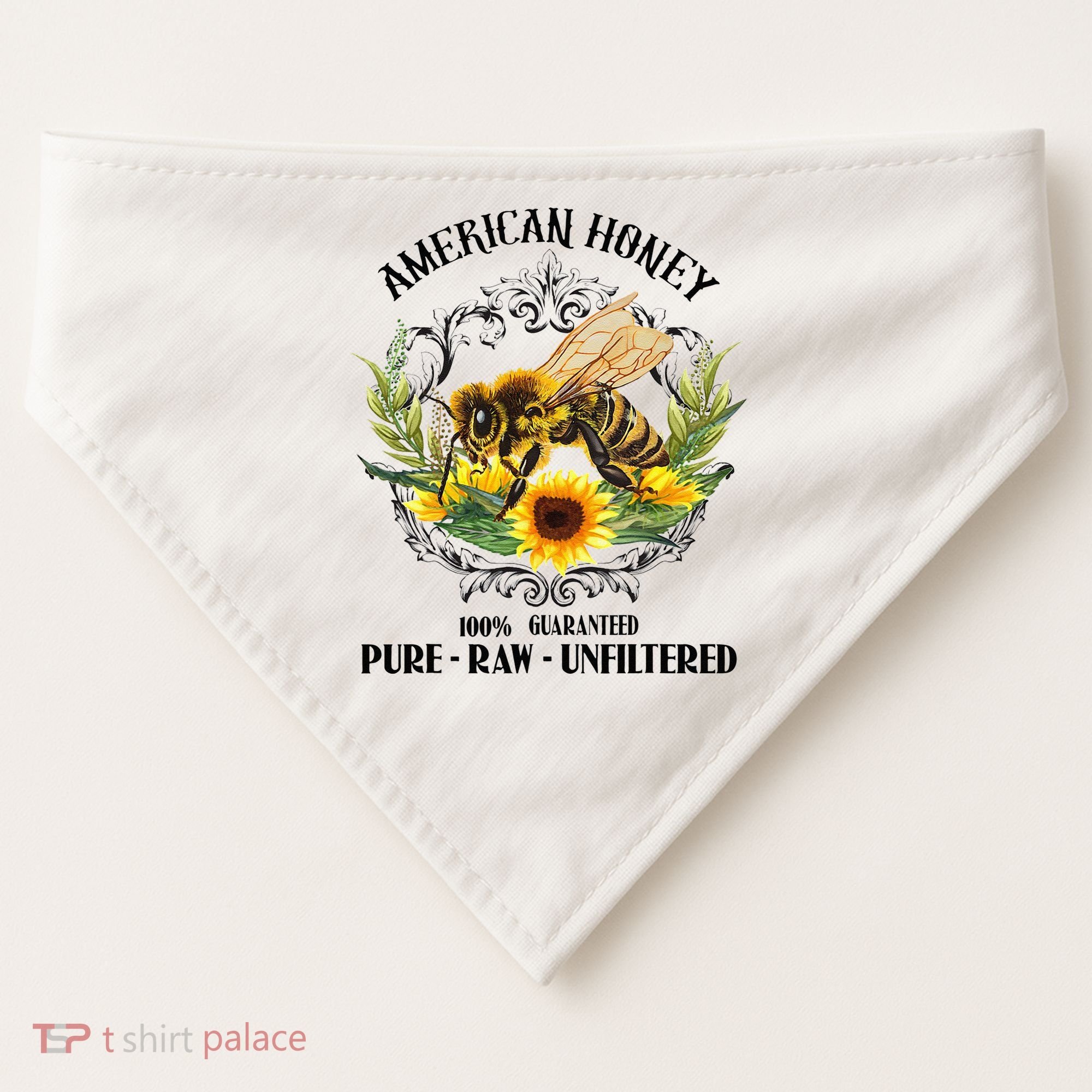 American Honey Bee Funny Beekeeping Gift For Beekeeper USA-Made Doggie Bandana
