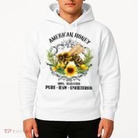 American Honey Bee Funny Beekeeping Gift For Beekeeper Hoodie thumb 2