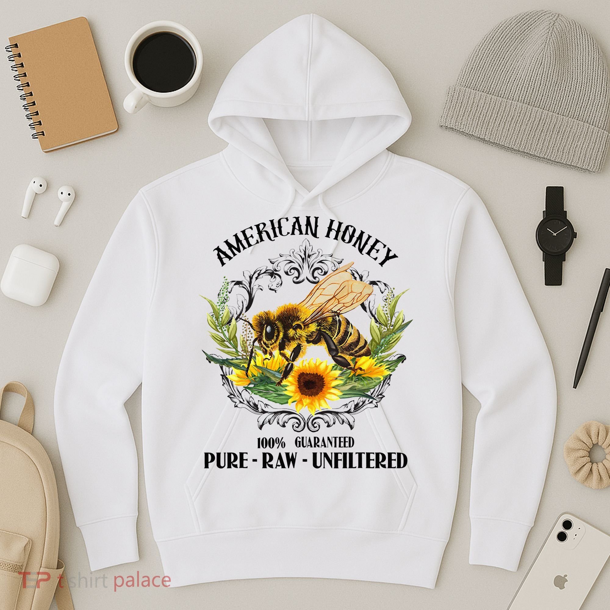 American Honey Bee Funny Beekeeping Gift For Beekeeper Hoodie