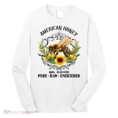 American Honey Bee Funny Beekeeping Gift For Beekeeper Long Sleeve Shirt