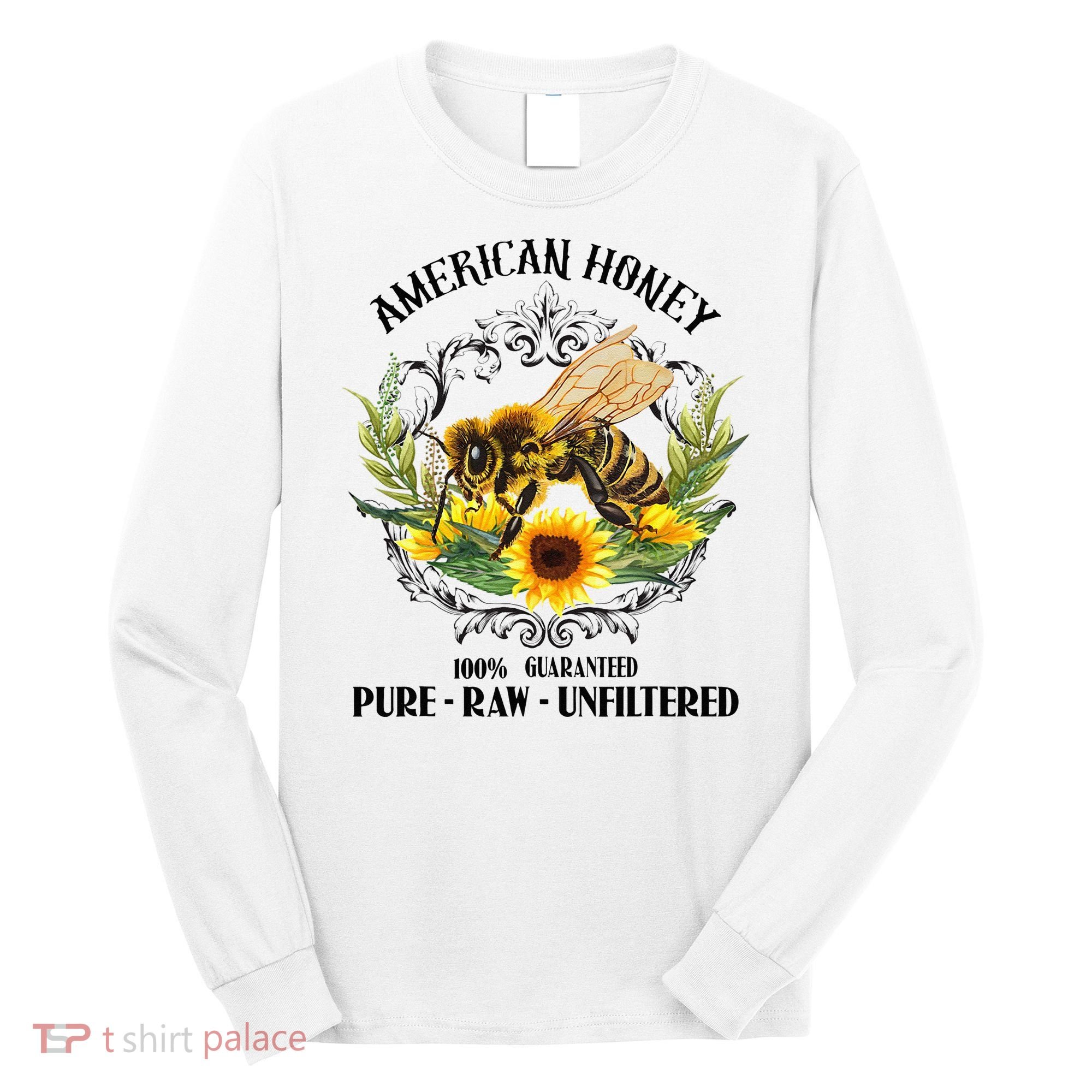 American Honey Bee Funny Beekeeping Gift For Beekeeper Long Sleeve Shirt