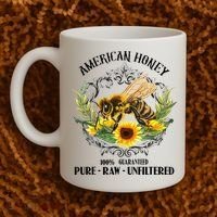 American Honey Bee Funny Beekeeping Gift For Beekeeper Coffee Mug thumb 2