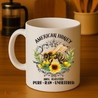 American Honey Bee Funny Beekeeping Gift For Beekeeper Coffee Mug thumb 4