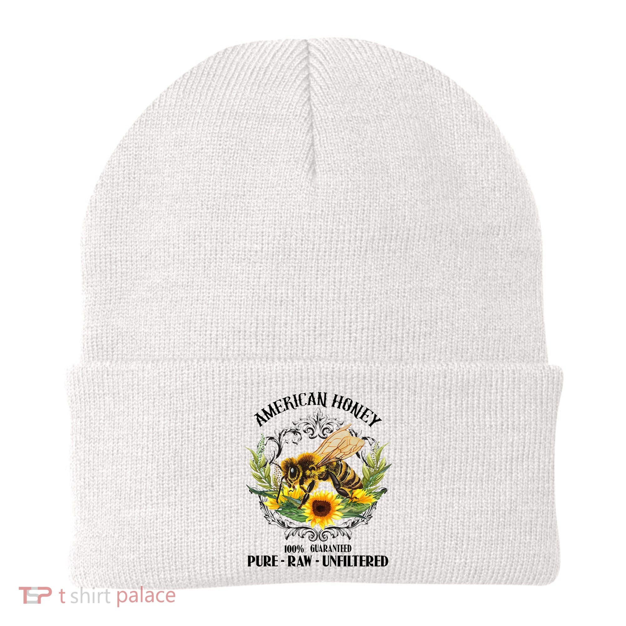 American Honey Bee Funny Beekeeping Gift For Beekeeper Beanie