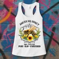 American Honey Bee Funny Beekeeping Gift For Beekeeper Women's Tank Top thumb 3
