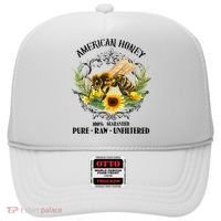 American Honey Bee Funny Beekeeping Gift For Beekeeper Hat thumb 0
