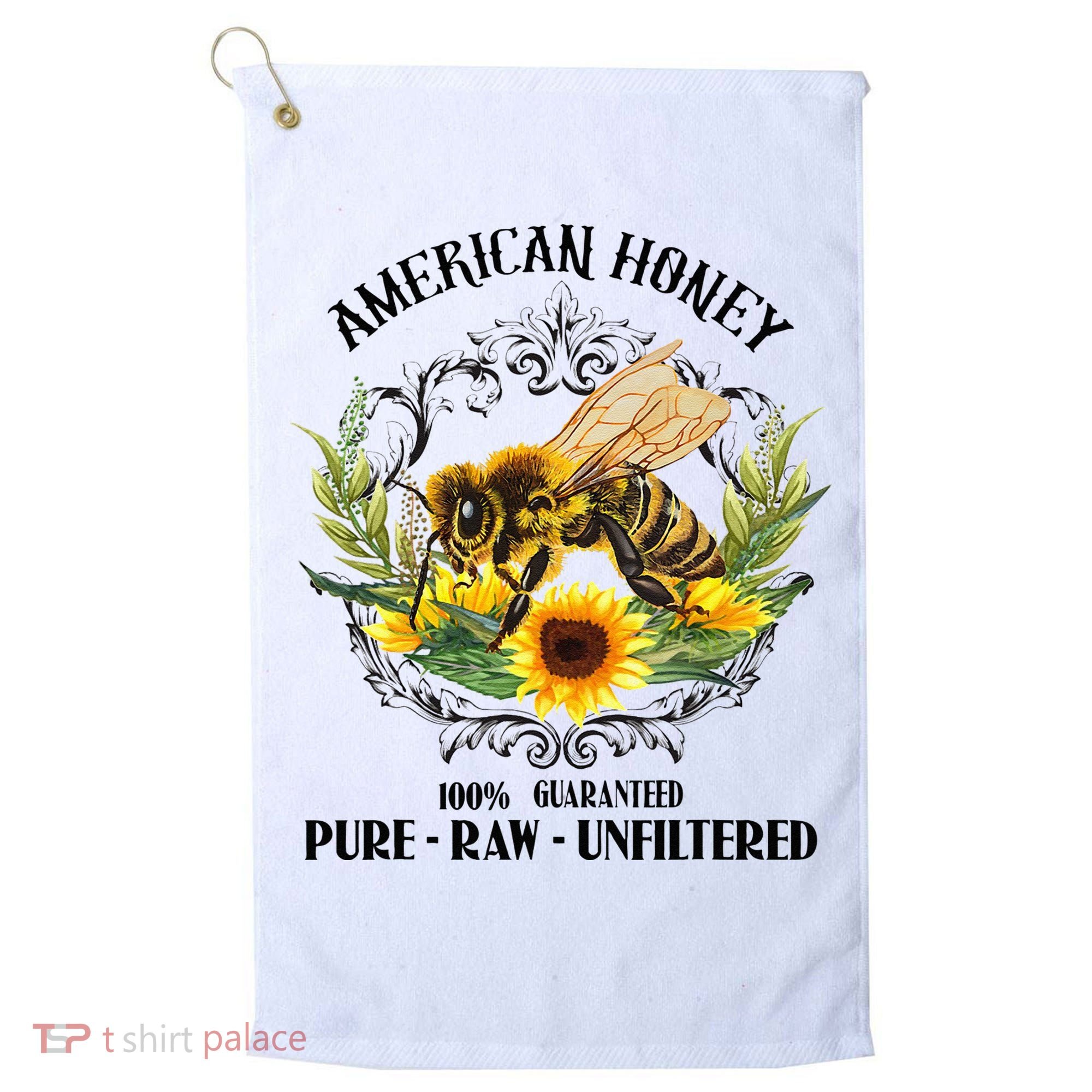 American Honey Bee Funny Beekeeping Gift For Beekeeper Golf Towel
