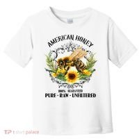 American Honey Bee Funny Beekeeping Gift For Beekeeper Toddler T-Shirt thumb 0