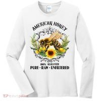 American Honey Bee Funny Beekeeping Gift For Beekeeper Women's Long Sleeve Shirt thumb 0