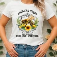 American Honey Bee Funny Beekeeping Gift For Beekeeper Women's T-Shirt thumb 2