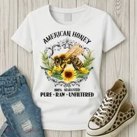 American Honey Bee Funny Beekeeping Gift For Beekeeper Women's T-Shirt thumb 3