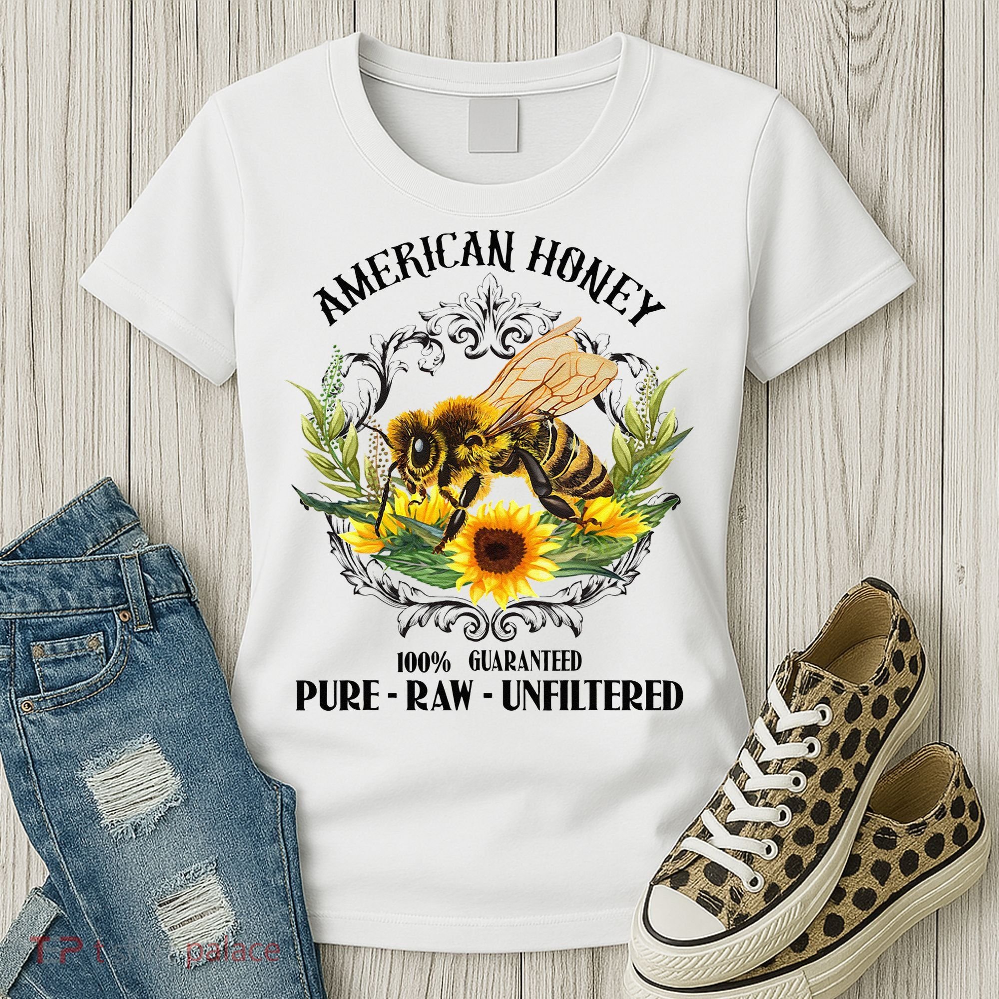 American Honey Bee Funny Beekeeping Gift For Beekeeper Women's T-Shirt
