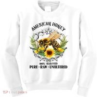 American Honey Bee Funny Beekeeping Gift For Beekeeper Kids Sweatshirt thumb 0