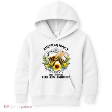American Honey Bee Funny Beekeeping Gift For Beekeeper Kids Hoodie