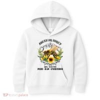 American Honey Bee Funny Beekeeping Gift For Beekeeper Kids Hoodie thumb 0