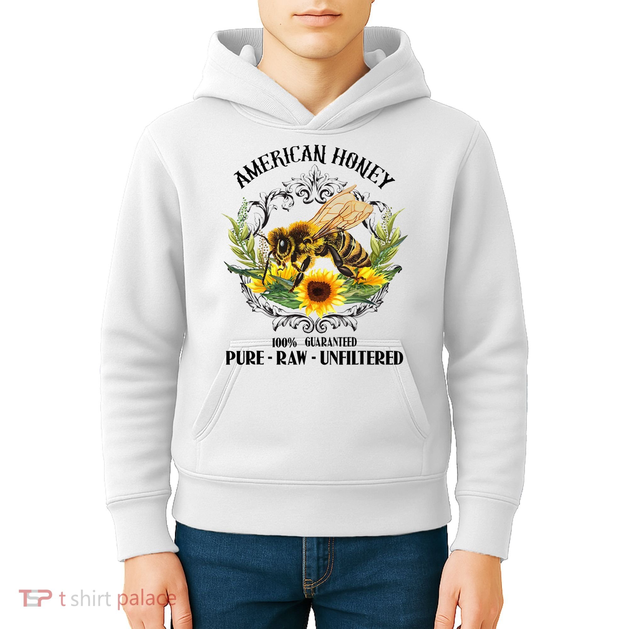 American Honey Bee Funny Beekeeping Gift For Beekeeper Kids Hoodie