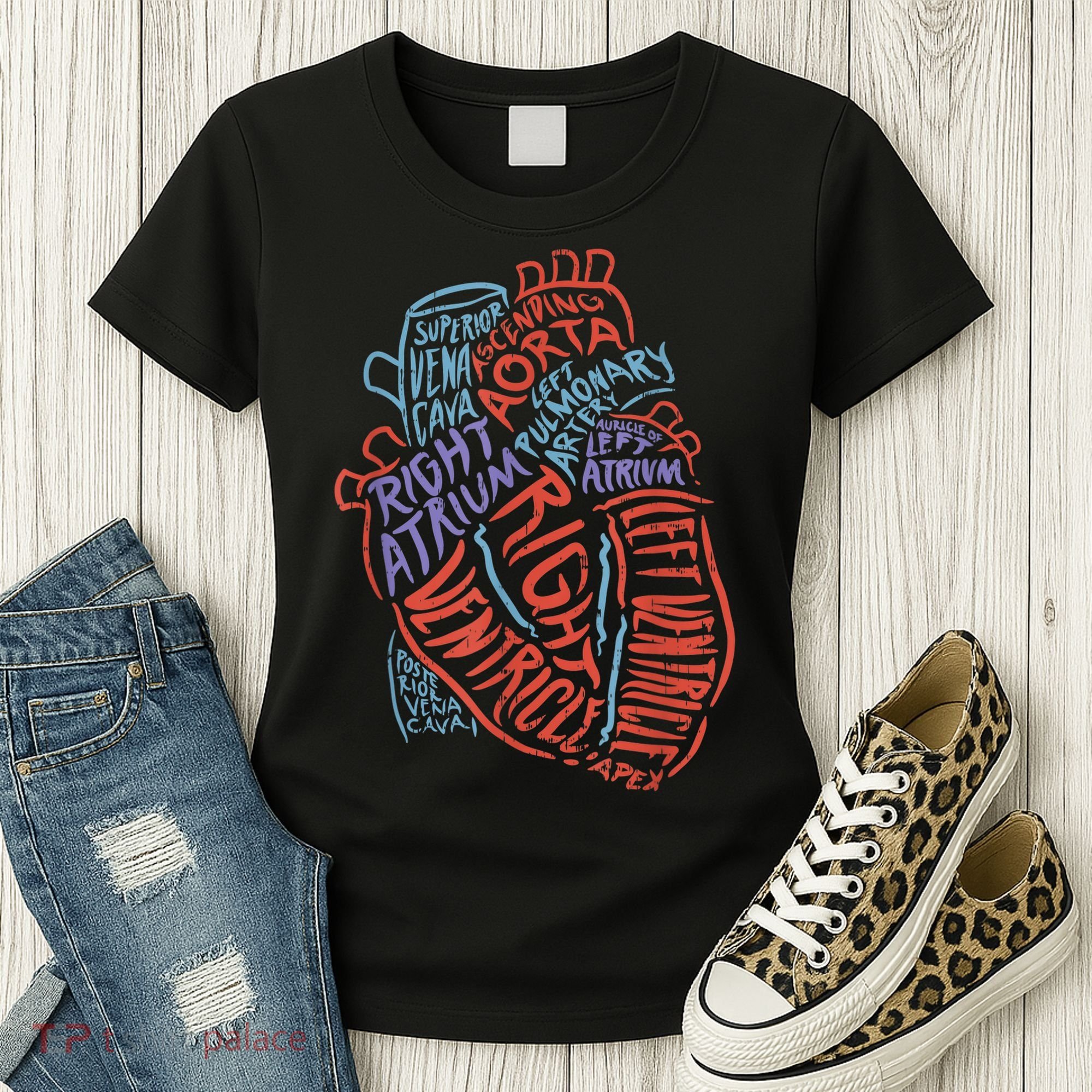 Anatomy Heart Cardiology Student Medical Professional Women's T-Shirt