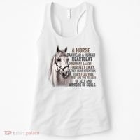 A Horse can hear a human heartbeat Horses mirrors of souls Women's Tank Top thumb 0