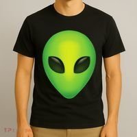 Alien Head Colorful Alien Rave Believe T-Shirt thumb 3