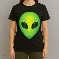 Alien Head Colorful Alien Rave Believe T-Shirt thumb 4