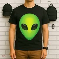Alien Head Colorful Alien Rave Believe T-Shirt thumb 6