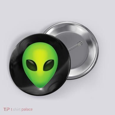 Alien Head Colorful Alien Rave Believe Button