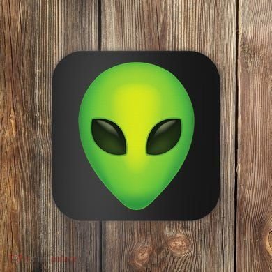 Alien Head Colorful Alien Rave Believe Coaster