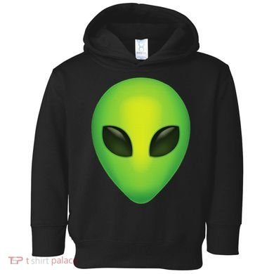 Alien Head Colorful Alien Rave Believe Toddler Hoodie