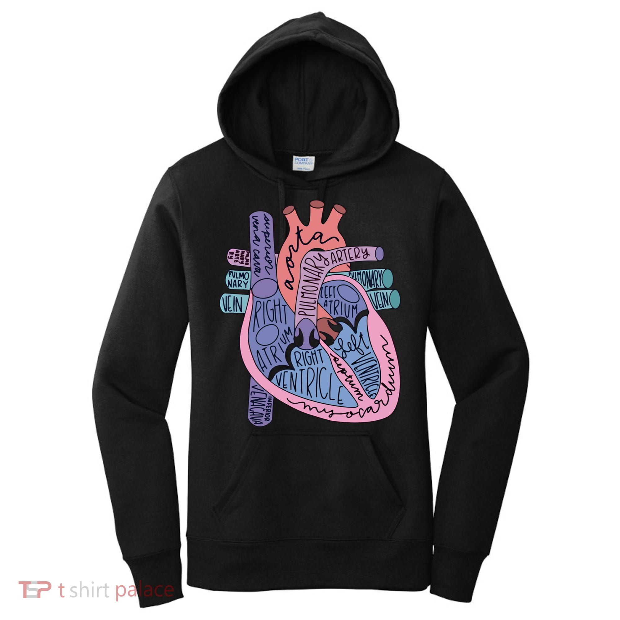 Anatomy Heart Cardiac Anatomy Medical Science School Gift Women's Hoodie