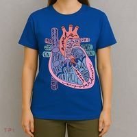 Anatomy Heart Cardiac Anatomy Medical Science School Gift T-Shirt thumb 4