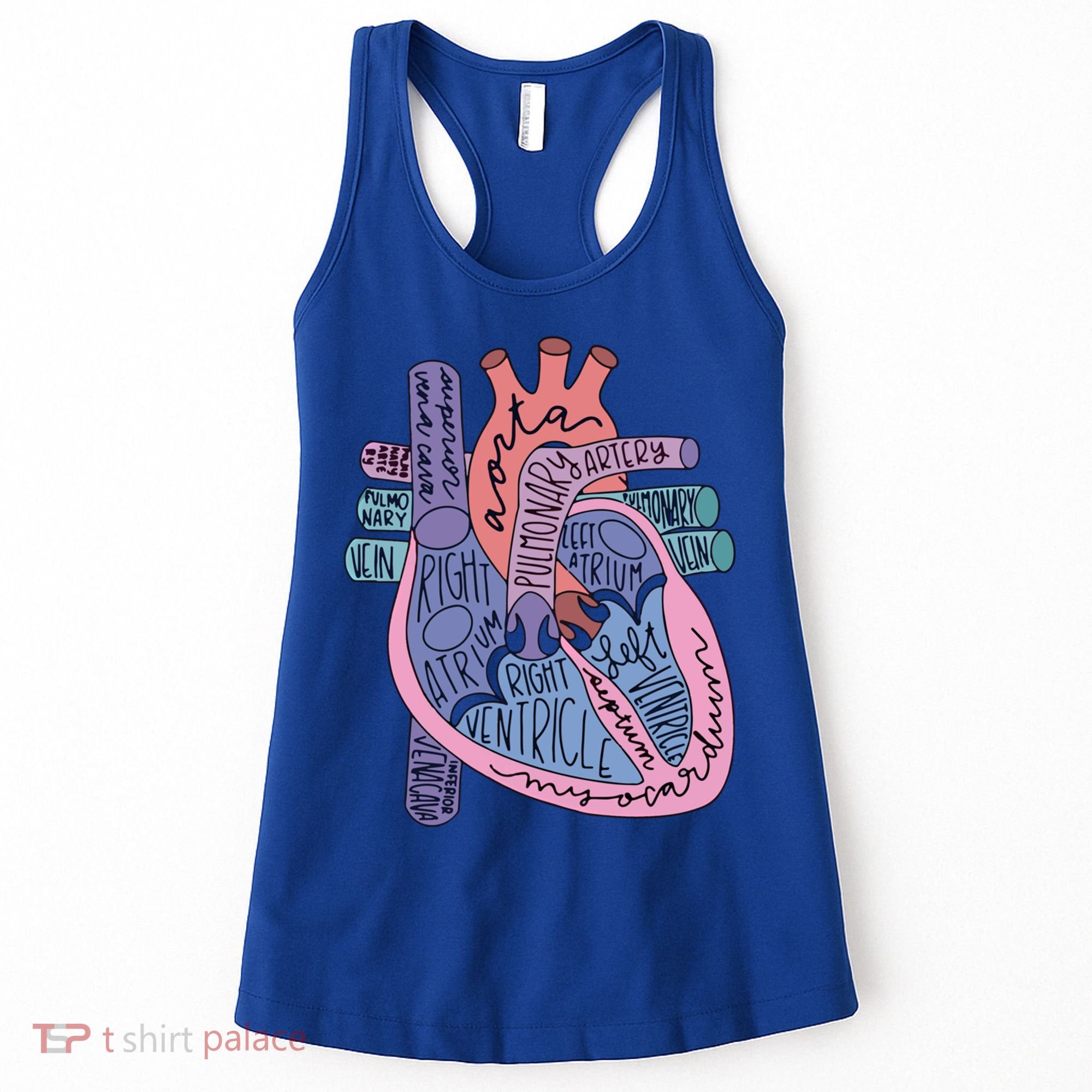 Anatomy Heart Cardiac Anatomy Medical Science School Gift Women's Tank Top