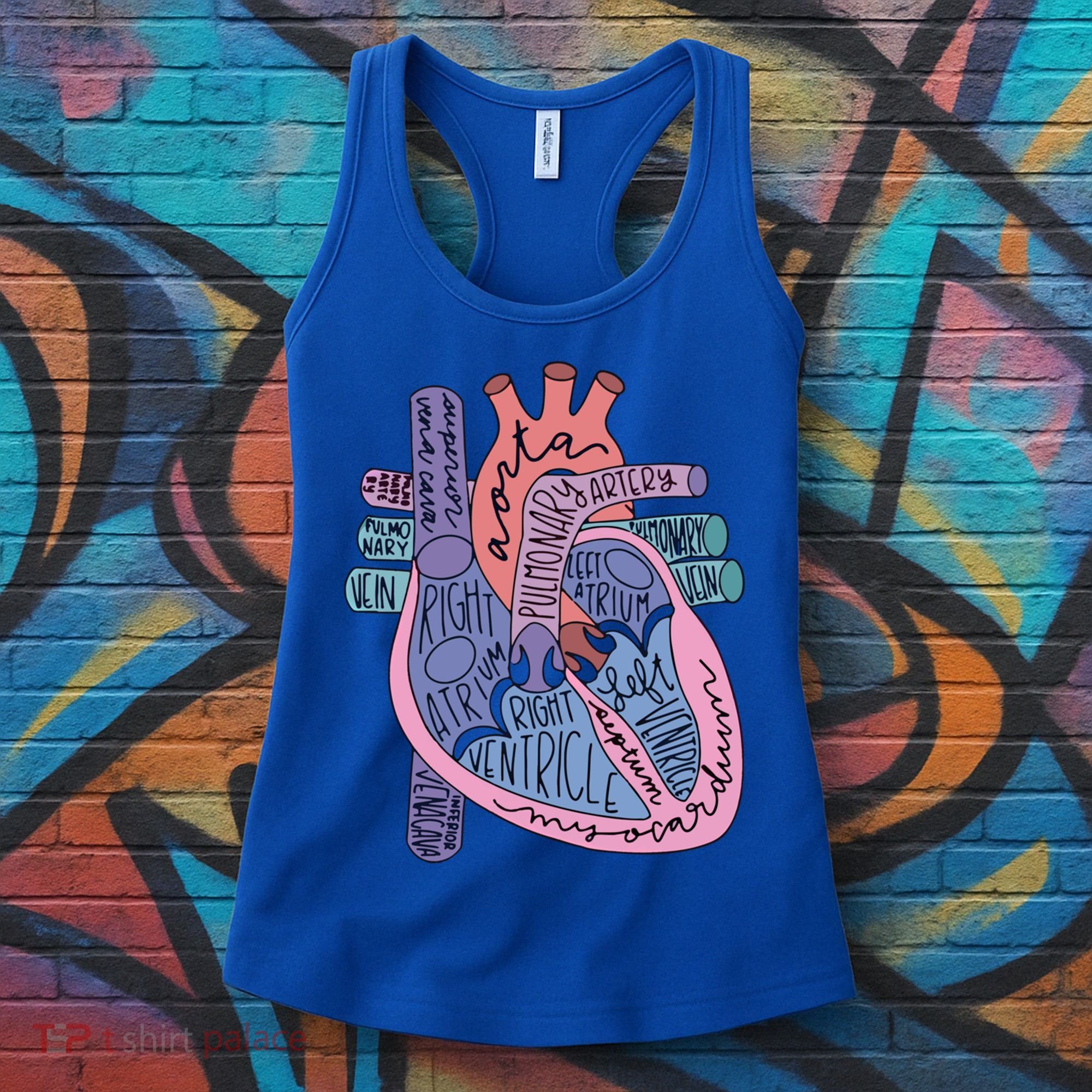 Anatomy Heart Cardiac Anatomy Medical Science School Gift Women's Tank Top
